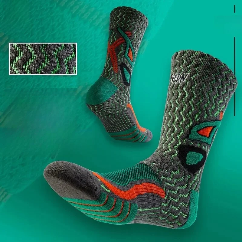 Chaussettes de Sport à fond de serviette pour hommes 9-12, respirantes, antidérapantes, coupe haute, chaussettes de basket-ball, Absorption d'humidité