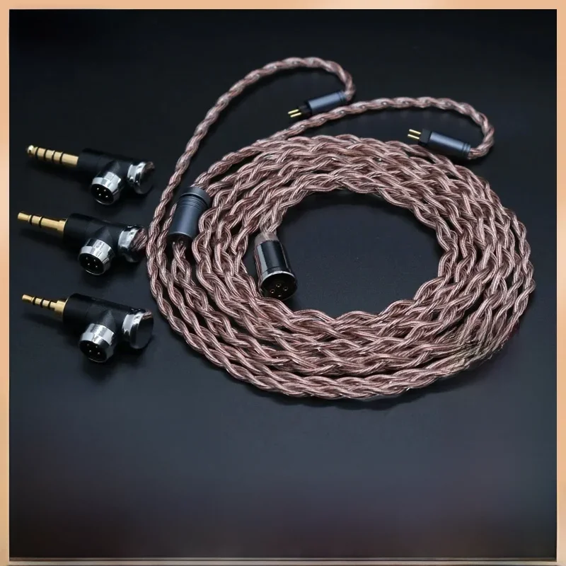IvipQ-101 MMCX/0.78mm 2PIN QDC Modułowe Wtyki Typu L 2.5/3.5mm/4.4mm 4-żyłowy Kabel do Słuchawek High-End z LITZ Graphene+Copper Alloy — zdjęcie produktu 7