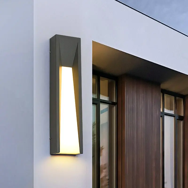 

Modern Long Waterproof LED Strip Outdoor Wall Lamp For Courtyard Balcony Entrance Stylish Gate Lighting Porch Decoration