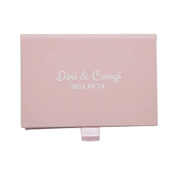 Personalized USB Pink Case Packaging, Custom Logo Linen USB Case, Flash Drive Packaging, Wedding Photography Packaging