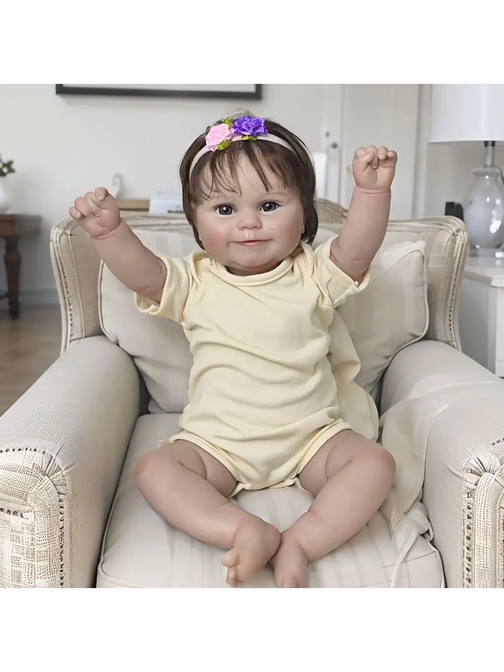 Lifelike Reborn Baby Dolls- 20Inch Cute Soft Vinyl Realistic Baby Doll,Poseable Real Life Baby Dolls(ONLY DOLL/NO ACCESSORES)
