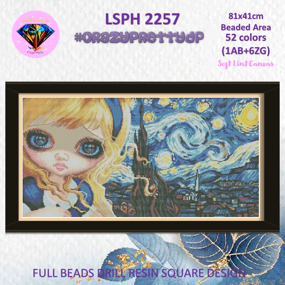 crazyprettydp diamond painting LSPH 2257 square resin Popular Rhinestone Crystal Decor Diy crazy pretty