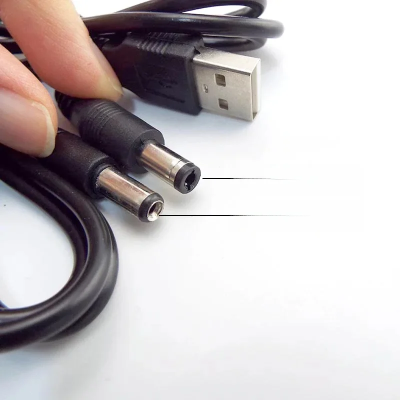 0.8m USB 2.0 Typ A Męskie do wtyczki DC Złącze zasilania dla małych urządzeń elektronicznych Przedłużacz USB 5.5 * 2.1mm 5.5 * 2.5mm Jack — zdjęcie 2