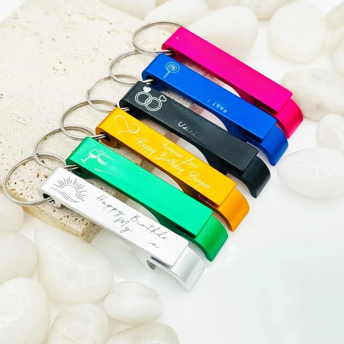 Ouvre-bouteille personnalisé, porte-clés gravé, cadeaux de mariage, brasserie, hôtel, Restaurant, Logo, fête, cadeau privé, 5/10/30/50/100 pièces