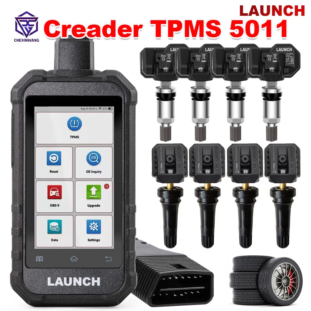 

LAUNCH Creader TPMS 5011 V2 X431 TPMS Activation Diagnostic Tool with 315/433MHZ RF-Sensor Tire Pressure Sensors vs CRT5011E