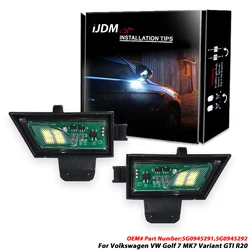 2Pcs No Error Car LED Side Under Mirror Lamps Puddle Light For Volkswagen VW Golf 7 MK7 Variant GTI R20 Sportsvan Touran MK3 T5