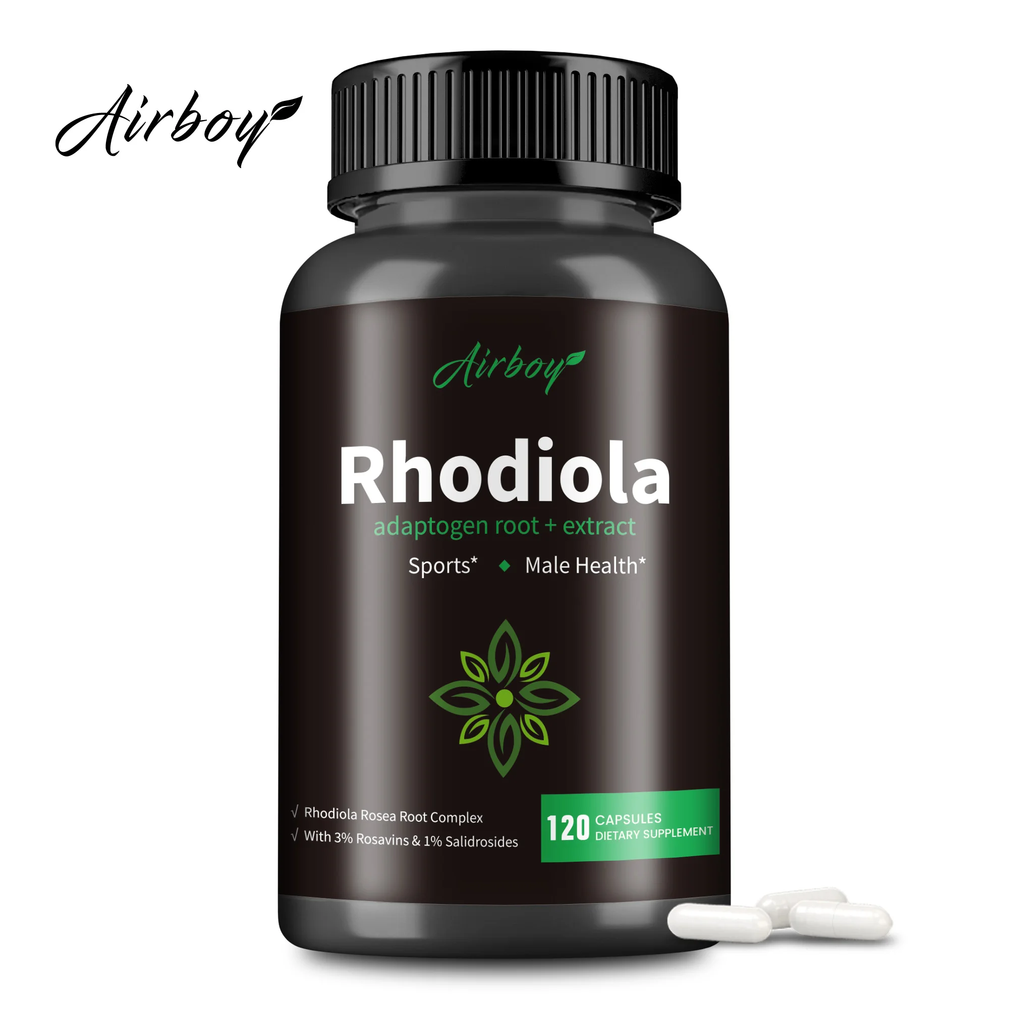 Rhodiola Rosea Supplement - Relieves Stress, Improves Mood, and Enhances Focus, Boosts Energy and Stamina - 120 Capsules