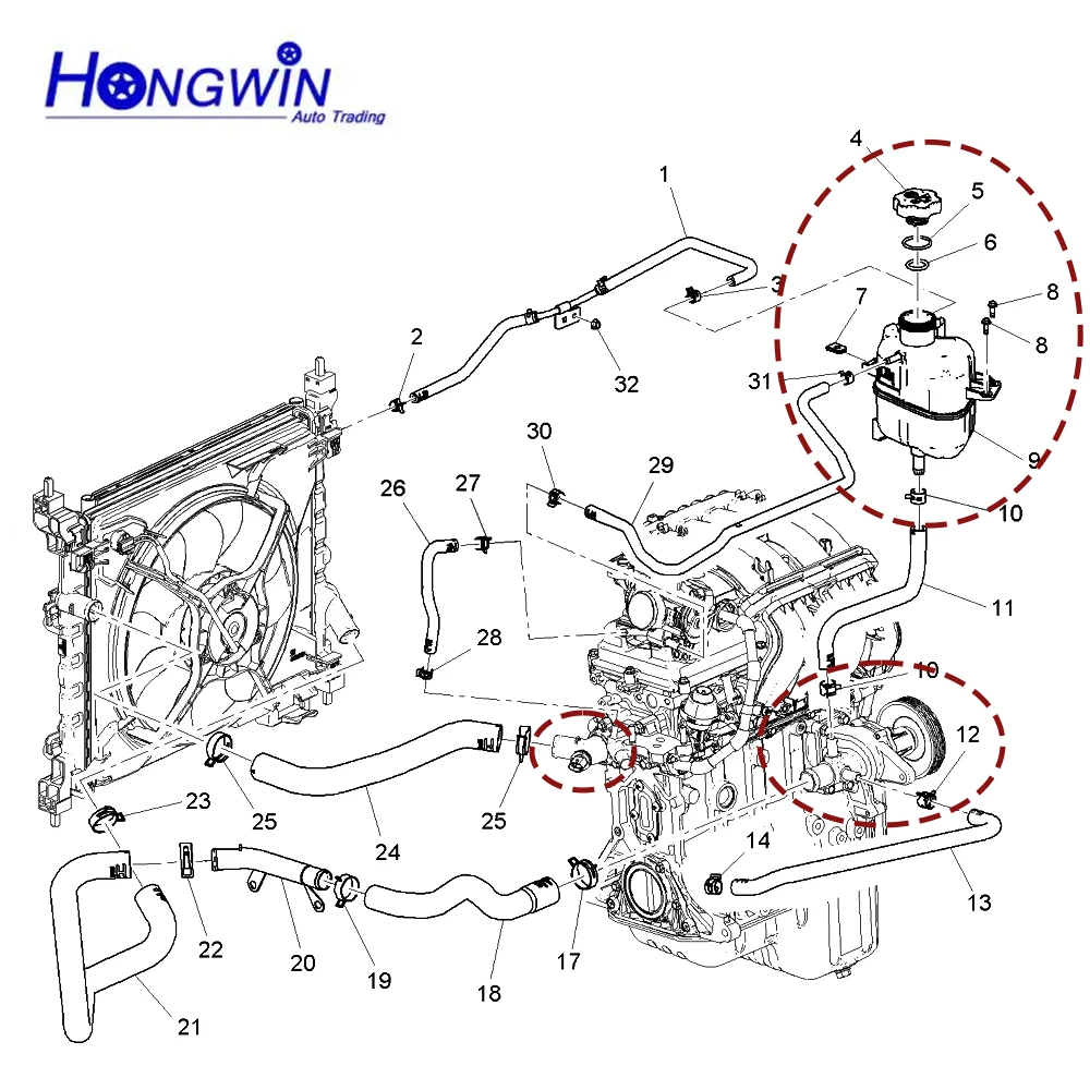 25199714 95352004 42582717 25192923 Water Pump Cooling Thermostat For Chevrolet Spark 13-17 Spark Classic 16-18 Beat 18-20 1.2L