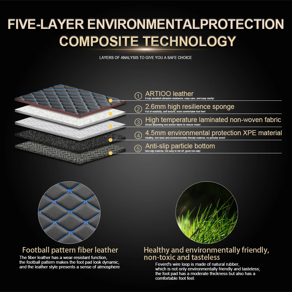 بو الجلود الحصير سيارة لتويوتا هايلكس 2004-2015 MK7 AN10 AN20 AN30 السجاد السجاد منصات القدم اكسسوارات