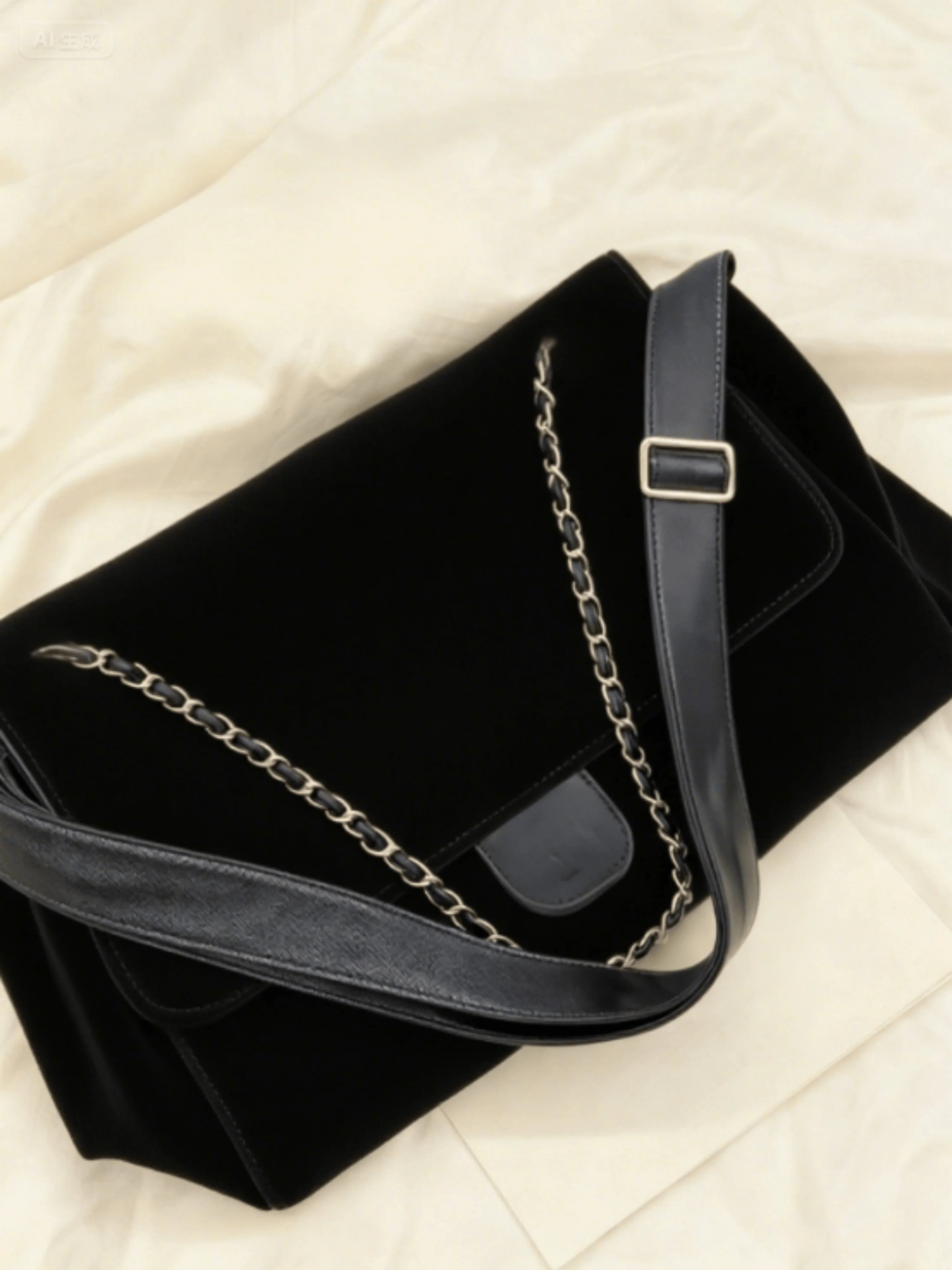 

2025 женская сумка Denjean Airport, новая универсальная модная простая однотонная нежная элегантная широкая сумка на ремне 42*30 см