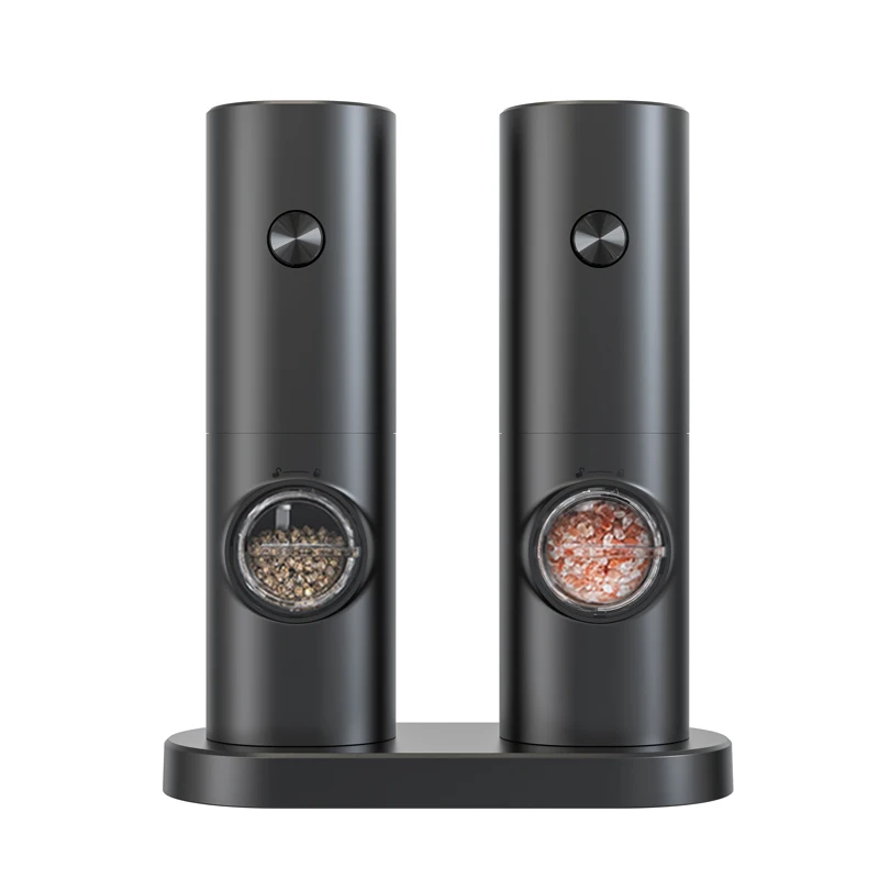

CROSIKO KYMQ-14BS LED Electric Pepper Salt Grinder 5 Gear Adjustable Ceramic Grinding Mill Kitchen Gadget