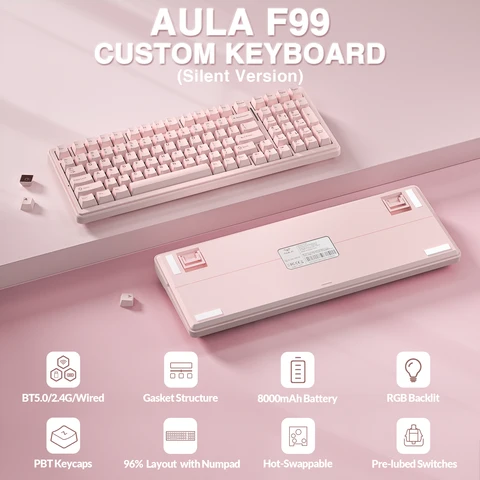 AULA F99 беспроводная механическая клавиатура 99 клавиш