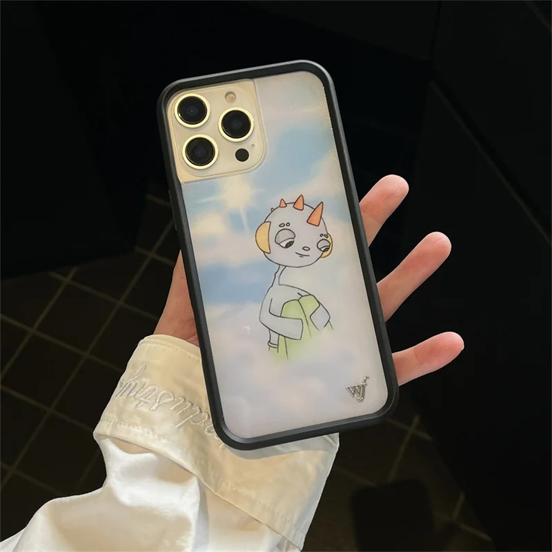 Fashion New Wildflower 3D Cartoon Phone Case for iPhone 17 Pro 15 14 Plus 12 15 14 13 16 Pro Max WF Girl Angel Cover Funda 2025
