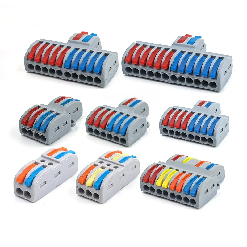 Connecteurs électriques rapides Compacte universelle Push-in ConEventéventuelles L Splitter Câblage Connecteur de câble Butt Terminal nuits AWG28-12