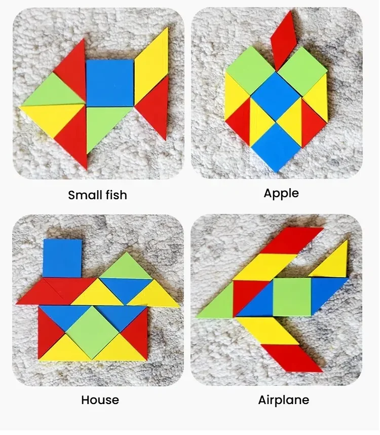 Montessori Spiegel Puzzle Spielzeug für Kinder Holz Frühe Pädagogische Spielzeug Logisches Denken Raum Training Gehirn Spiel Reise Spielzeug Geschenke – Detail 22