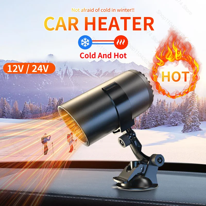 12V 120W Car Heater Portable Electric Heating Fan Automatic Windshield Dryer Defogging Demister Defroster For Car Accessories