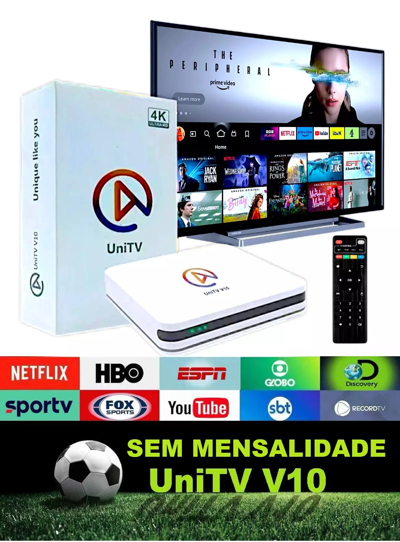 UNITV V10 APARELHO TV BOX SMART TV CANAIS LIBERADOS PRONTA ENTREGA BRASIL