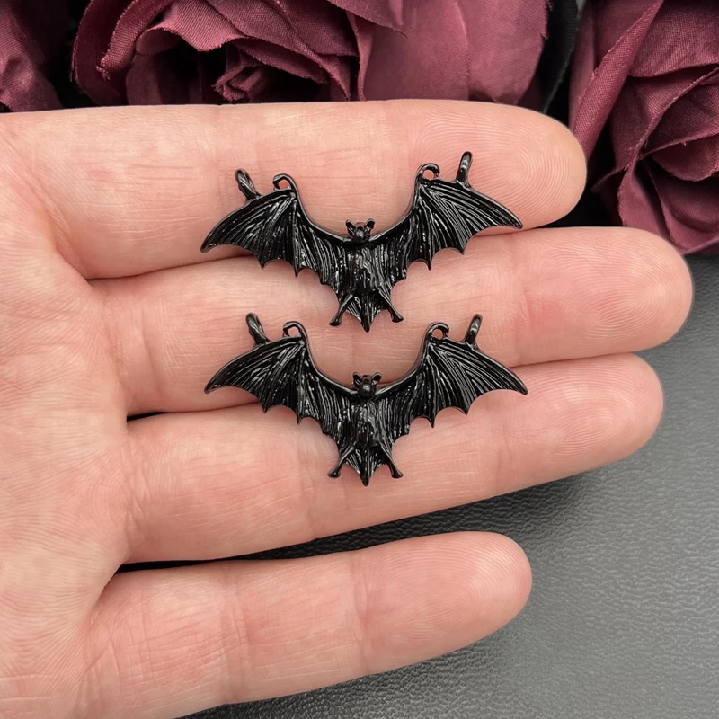 5pcs 44*23mm Bat Connector Charms Bat Wings Vampire Pendant Fit Jewelry Making DIY Jewelry Findings