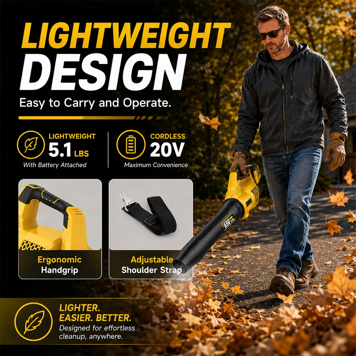 منفاخ أوراق الشجر اللاسلكي من - مراجعة Cordless Leaf Blower Brushless 20V وسعره