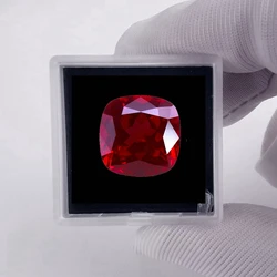 Pretty Ruby Passes UV Test Fluorescent Ruby Cushion Facet Cut for Jewelry Making and Collecting DIY Ring Pendant Material