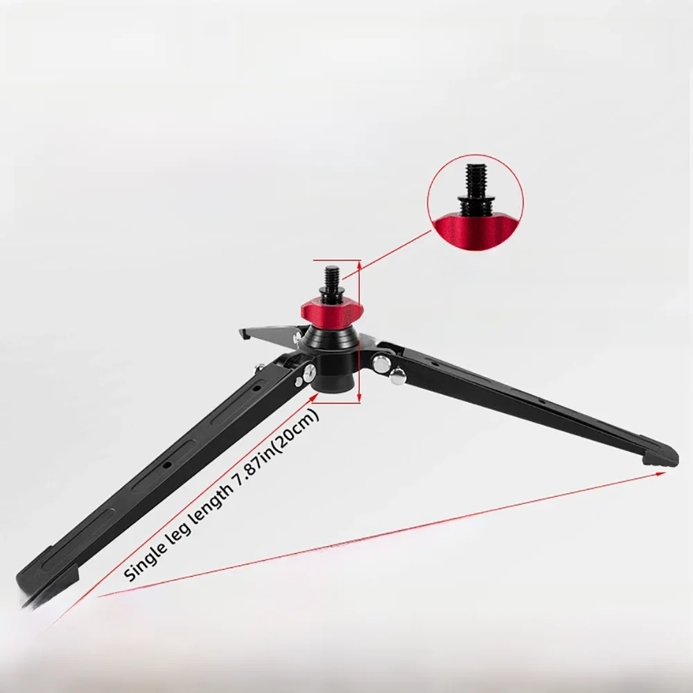 Uchwyt statywu, uchwyt do aparatu SLR, mini statyw biurkowy do fotografii, podstawa statywu z adapterem 3/8 cala, monopod, uchwyt ze stopu aluminium. — zdjęcie produktu 7
