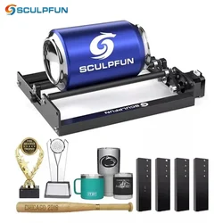 SCULPFUN S9/S10 laserowa rolka obrotowa rolka obrotowa z osią Y do grawerowania cylindrycznych obiektów 6-150mm obracająca się o 360 °