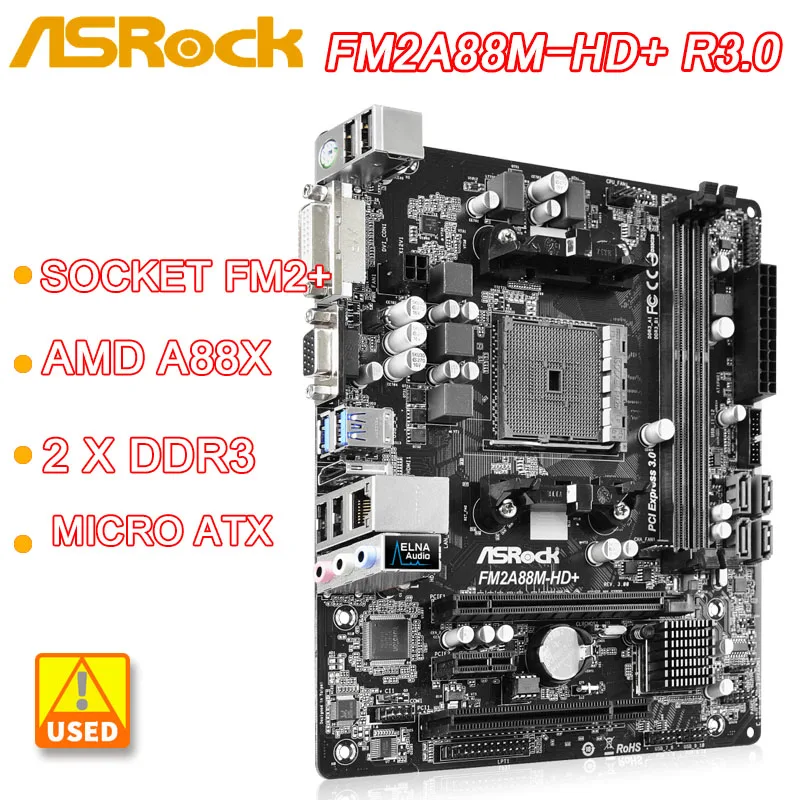 

Socket FM2+ Motherboard ASRock FM2A88M-HD+ R3.0 AMD A88X PCI-E 3.0 2xDDR3 32GB USB 2.0 HDMI Micro ATX For Athlon X4 A10 cpu