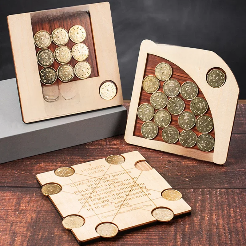 Puzzle Penny o wysokim stopniu trudności dla dorosłych, łamigłówka, wyzwanie IQ, gry logiczne, unikalne prezenty, gry na sprytność i zręczność. — zdjęcie 2