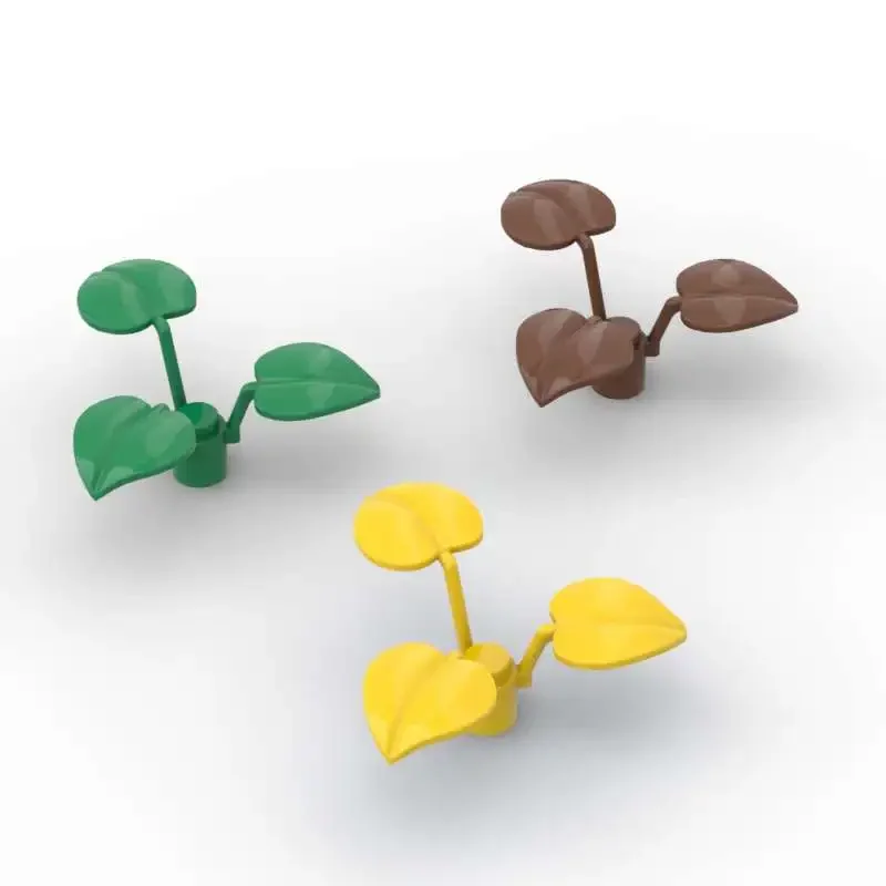 MOC – blocs de construction trèfle large 6255, 10 pièces, ferme, jardin botanique, feuille de pêche, fleur, plante, particules de brique, jouets pour enfants, cadeaux pour enfants