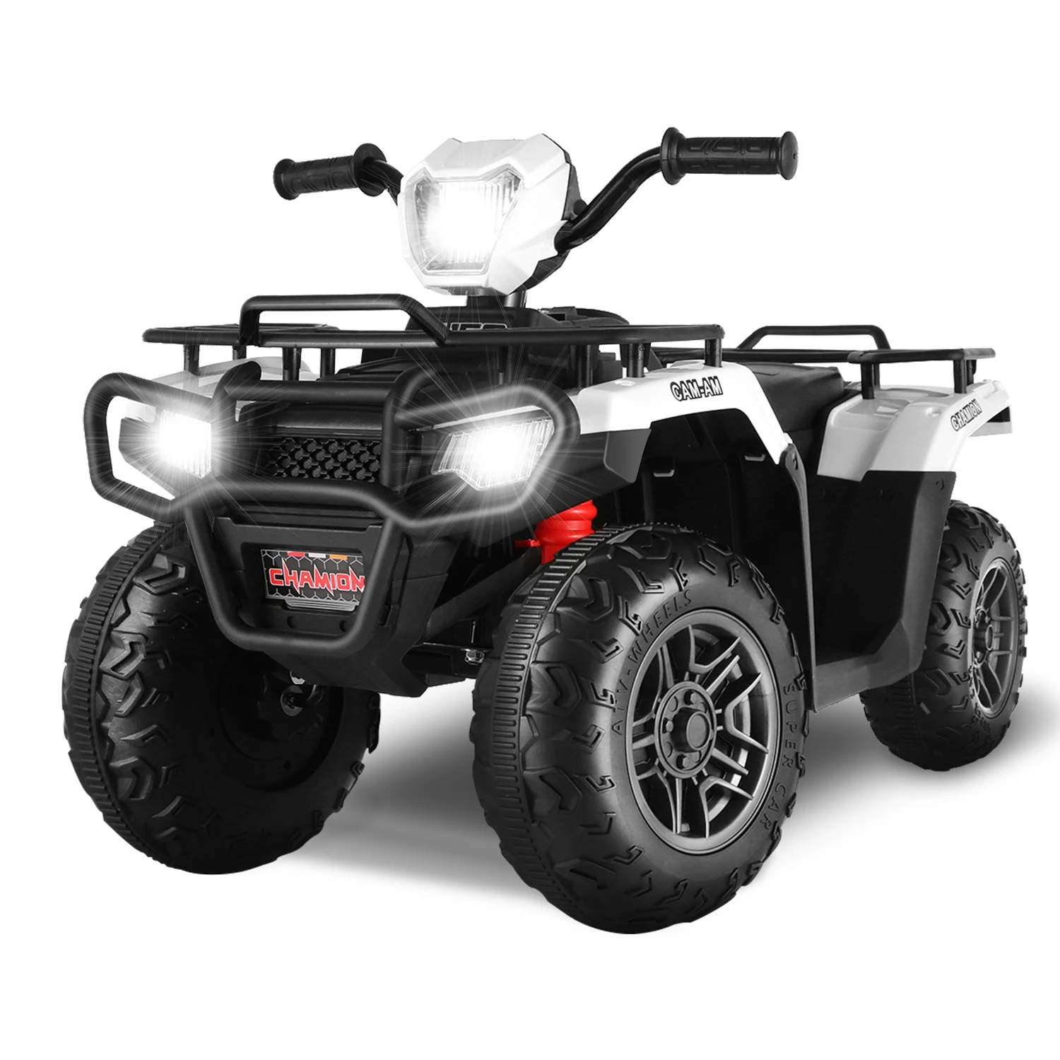 12V Kids Ride on ATV 4-Wheeler Quad Battery Powered Electric Car with High/Low Speed, 2X30W Motor, Treaded Tires, Soft Braking