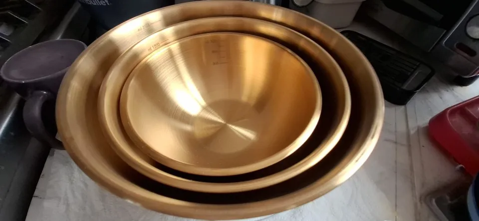 1-3 Stainless Steel Bowl Set with Scale for Cooking Baking Food Storage Large Capacity Mixing Bowls for Home Kitchen Essentials photo review