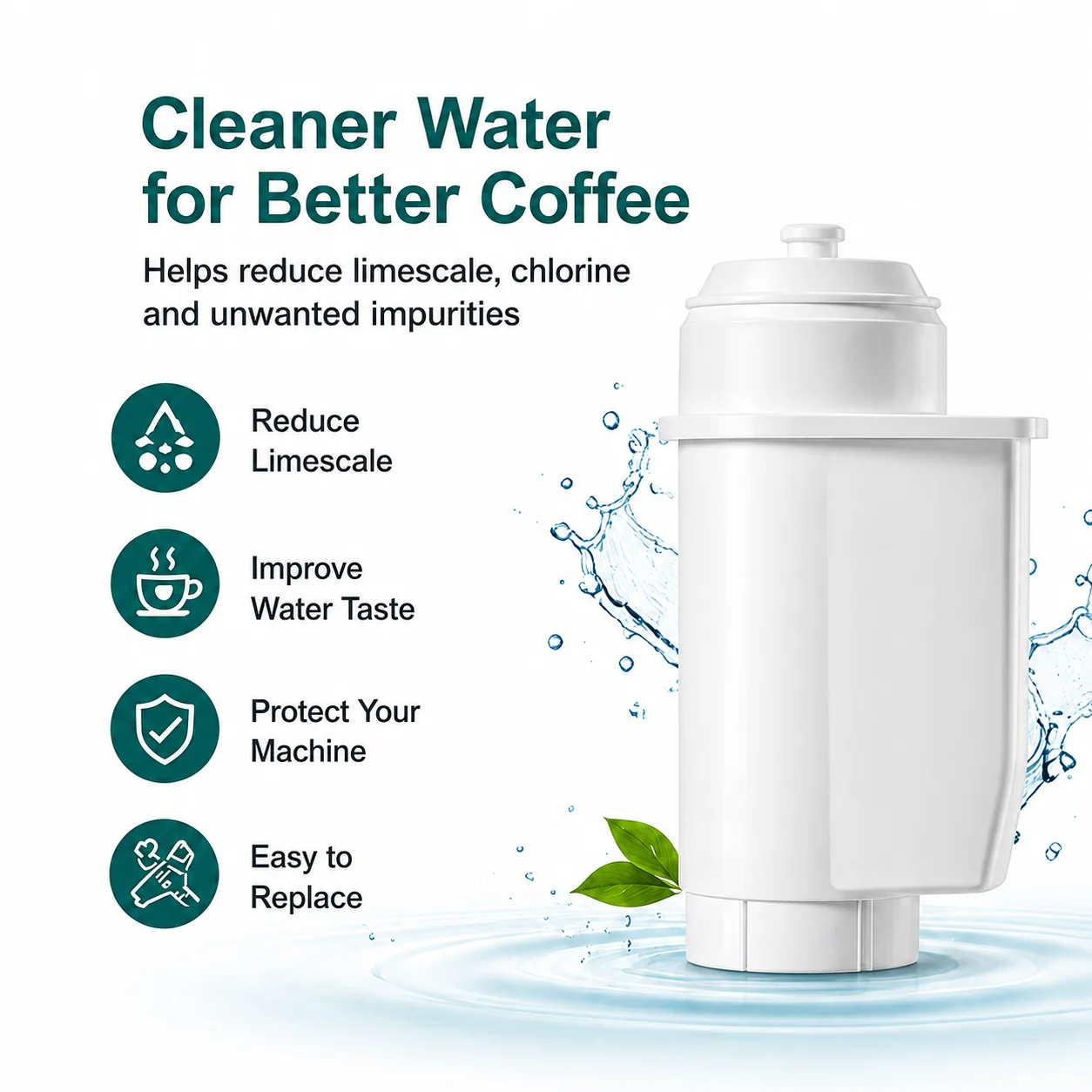 Reimol 6 Stück Kaffeemaschinen-Wasserfilterpatronen, kompatibel mit Siemens EQ-Serie EQ3 EQ6 EQ9, Ersatzfilter für TZ70003, Bosch TCZ7003 TCZ7033 Automatische Kaffeemaschinen – Detail 1