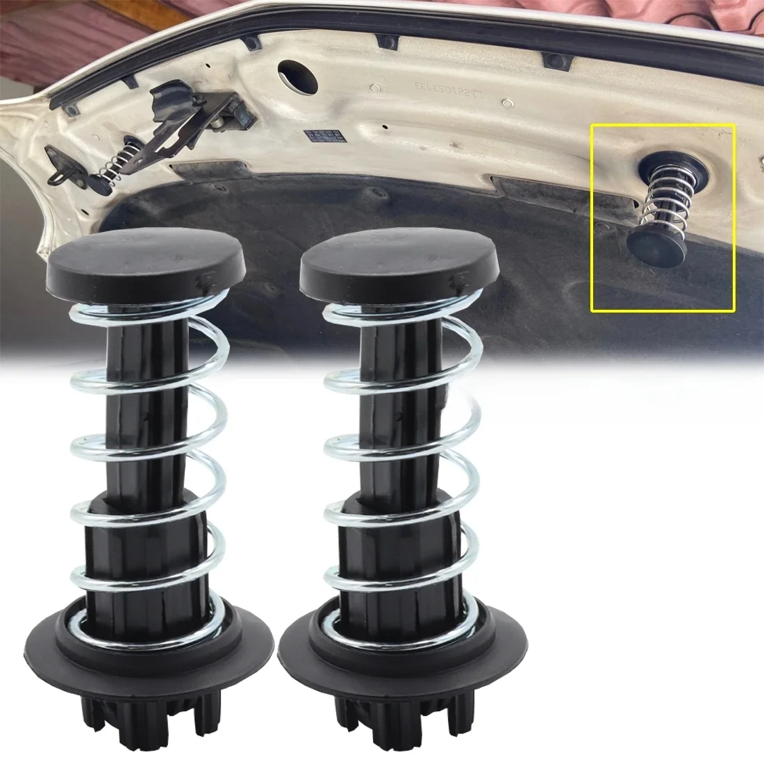 Capot de sécurité avec clip de fixation, loquet à ressort, Mercedes-Benz W204, W212, S212, A207, C207, W222, R231, X204, A2048800GG, 2048800127, 2 pièces