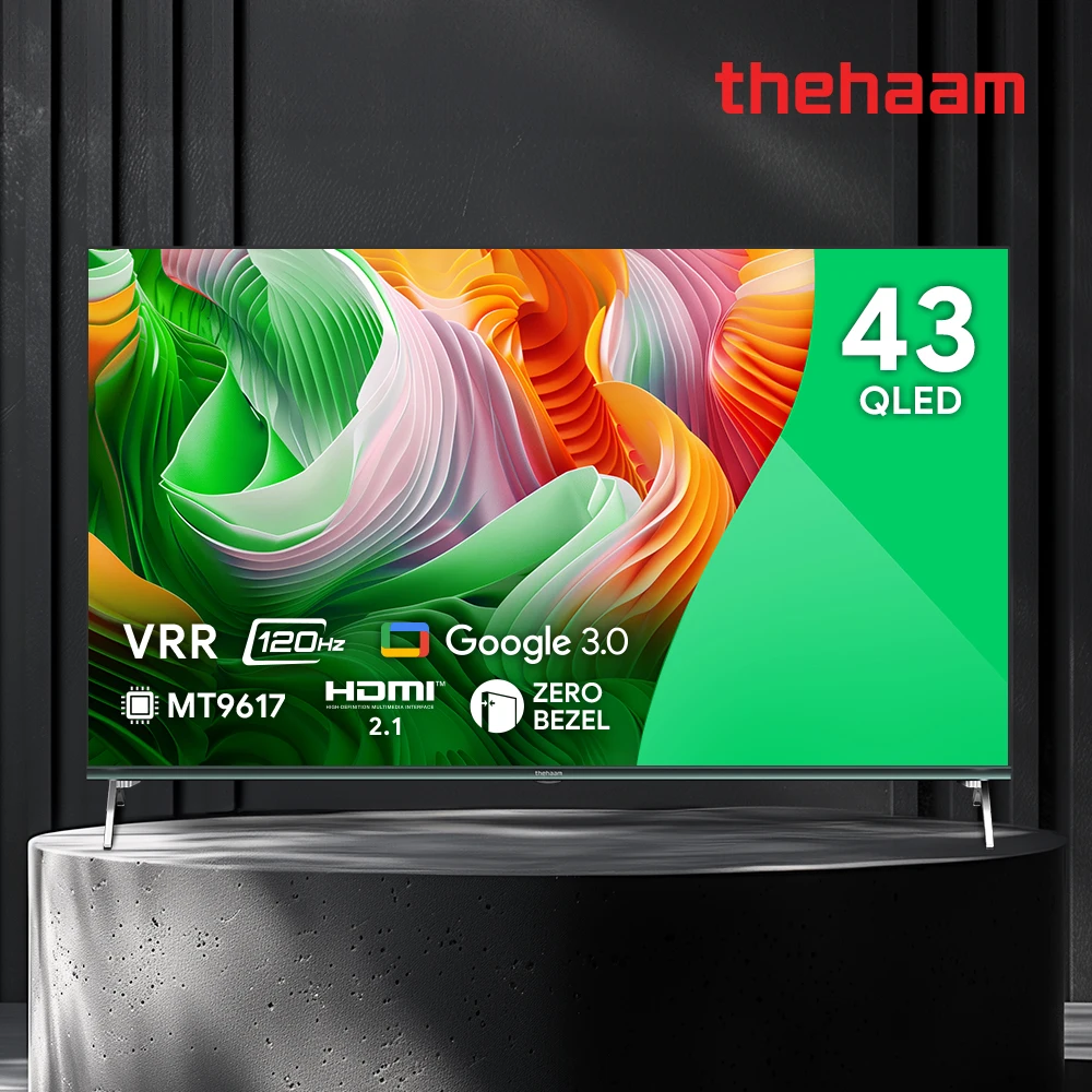 더함 스마트 UA431QLED 24C1 돌비 AI 구글3.0 게이밍 43인치 TV