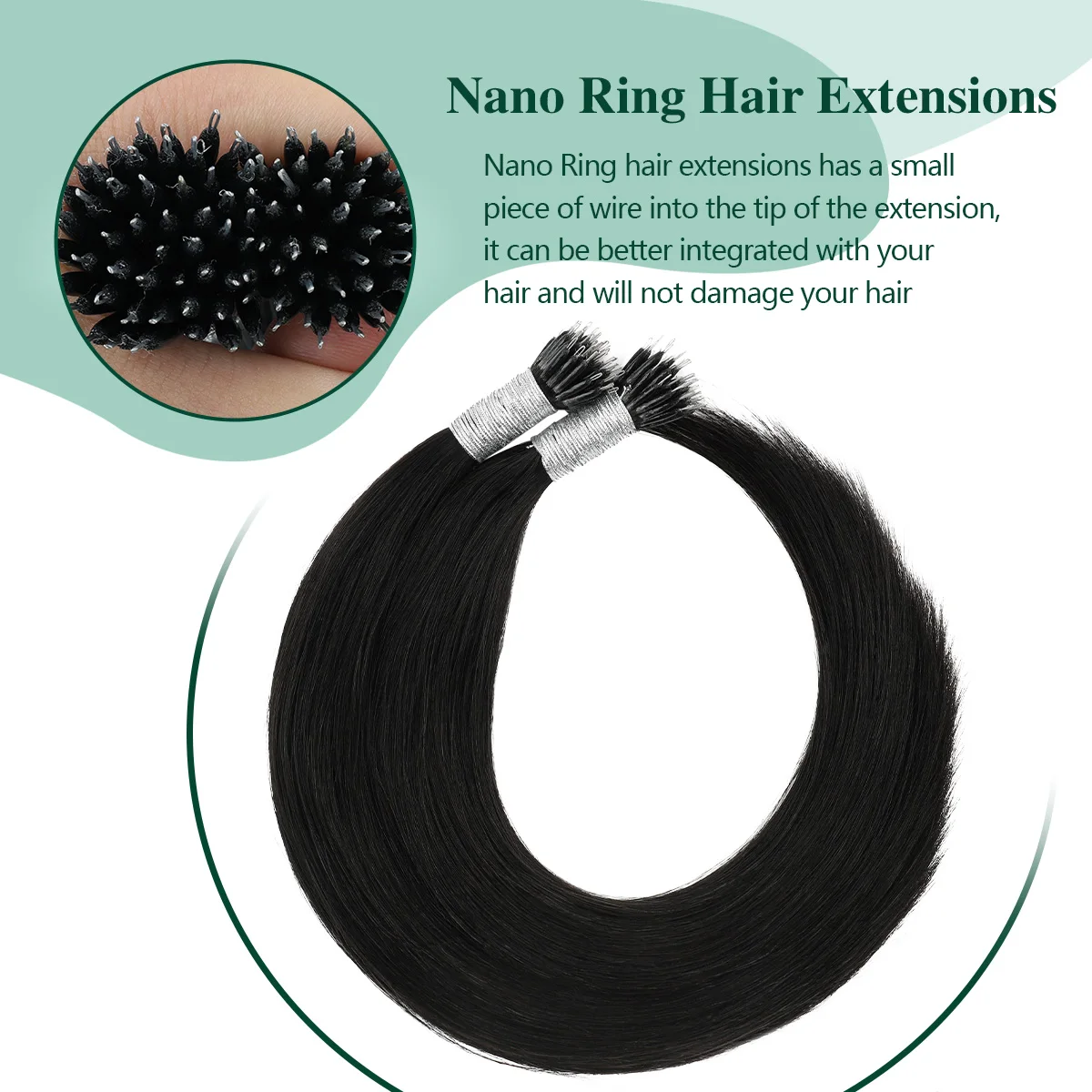 Sixstarhair 50 прядей, 100% прямые человеческие волосы Remy, 50 г, 16/18/20/22/24 дюйма, нано-кольца, наращивание человеческих волос для женщин