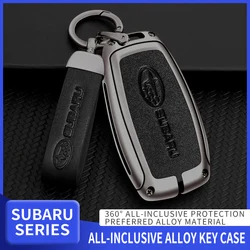 Car Zinc Alloy Key Case Bag For Subaru Brz Wrx Xv Ascent Forester Outback Impreza Legacy Car Metal Key Shell Auto Accessories