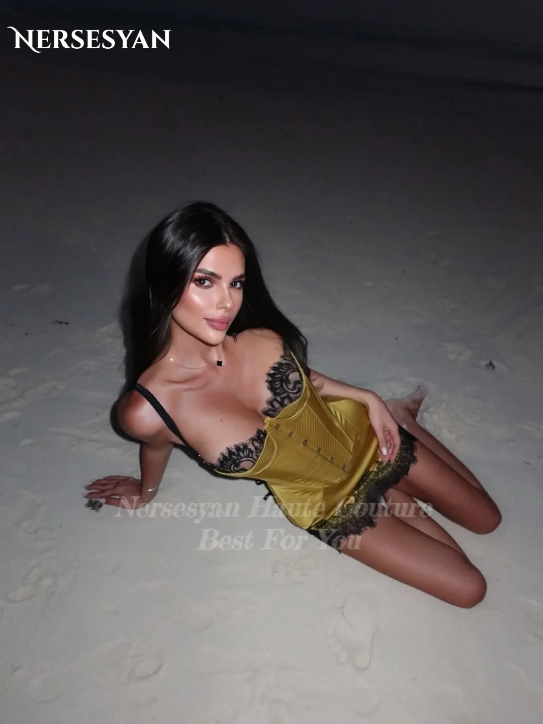 Nersesyan Sexy Spitze Ballkleider Spaghettiträger Applikationen Minikleid Satin Arabische Frauen Cocktailpartykleider 2026 Maßgeschneidert