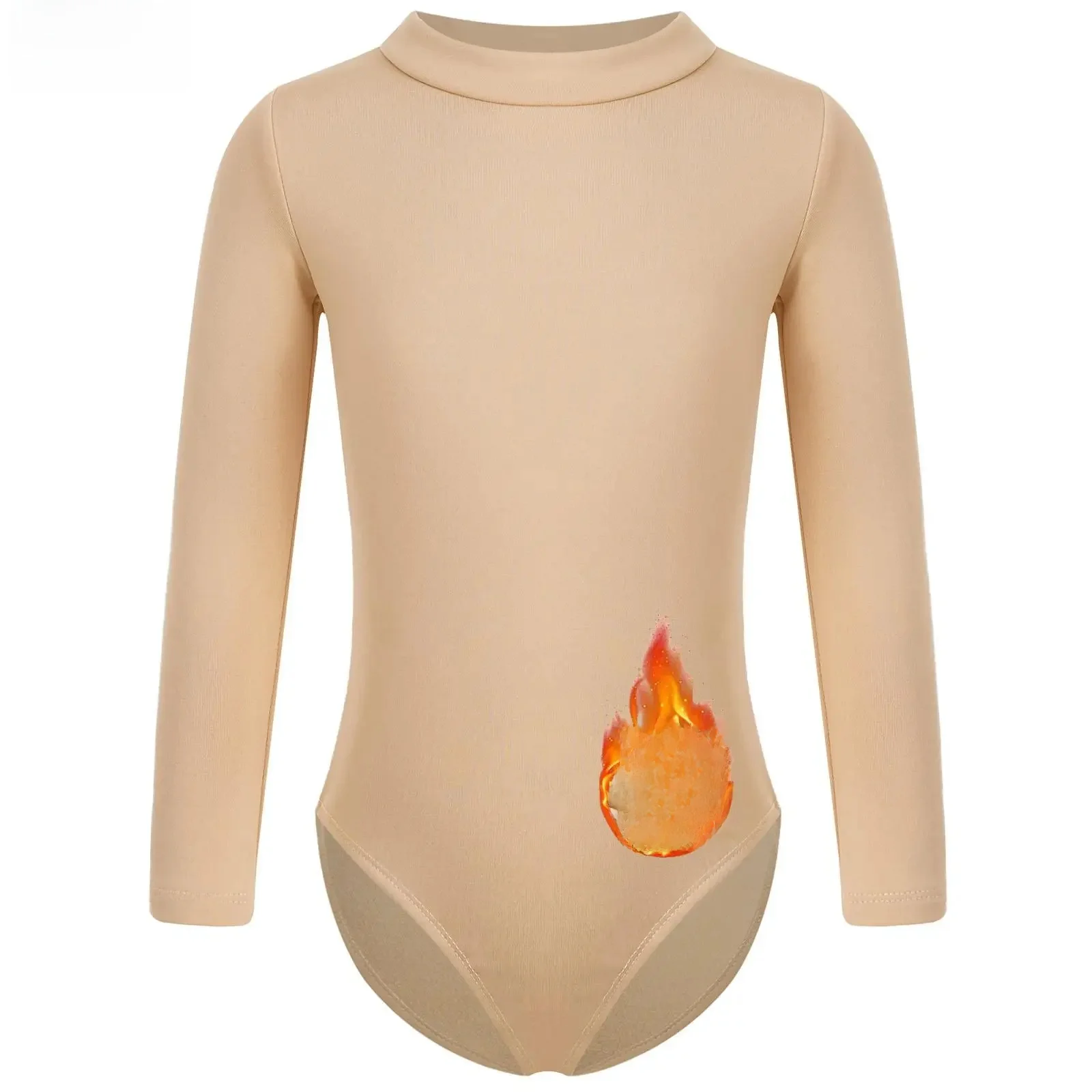 Sous-vêtements thermiques doublés sourire pour filles, costume d'entraînement AqLeotard, vêtements de danse, patinage artistique, costume de batterie de yoga, danse de ballet