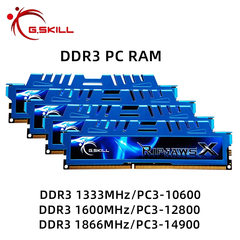 G.SKILL DDR3 4GB 1333MHz 1600MHz 1866MHz Desktop Memory 240 Pins 1.5V RAM PC3-10600 12800 14900 Memory Module