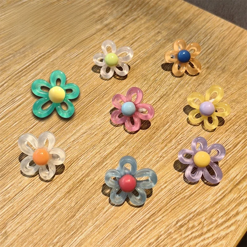 Breloques pour lacets de chaussures, 8 pièces, décorations pour baskets, fleurs irrégulières avancées, boucle de charme, bricolage, accessoires de chaussures Dopamine