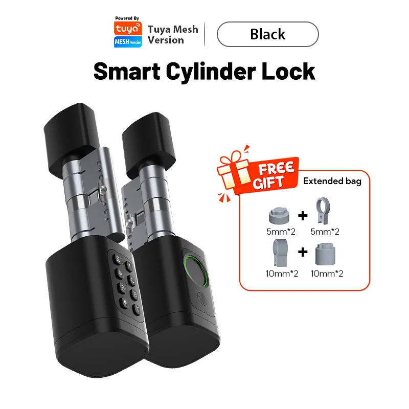 Euro TTLock APP Vingerafdruk of code Wachtwoord Digitale RFID-kaartcilinder Slim deurslot Elektronisch met Alexa Google Home
