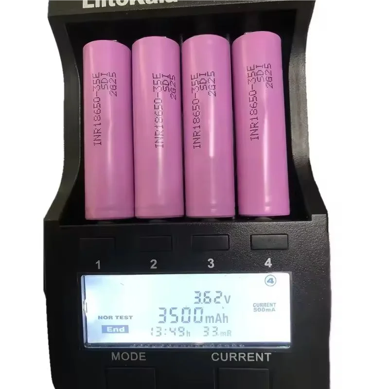 10PCS Batterie INR18650-35E 18650 3.7V 3500mAh 25A ad Alto Scarico Ricaricabili agli Ioni di Litio di Grado Premium per Torce Elettriche, Utensili Elettrici, Kit Fai-da-te, Disponibilità in Magazzino