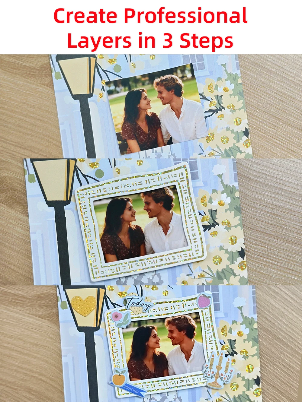 Kreatives Pfad-Muster Hohlschablonen-Aufkleber DIY Bastelset für Planer, Journaling, Kartenherstellung, Scrapbooking, Deko-Aufkleber-Rahmen – Detail 4