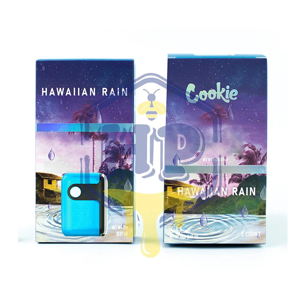 

2G Empty Cartridge Storage Paper Box Flat Bag Gloosy Self Sealed Plastic Opp Pouches Blue Display Cart Box Custom Logo