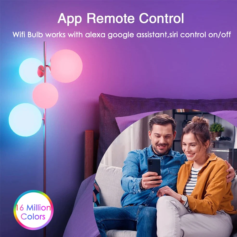 Tuya Wifi/Bluetooth Smart Birne E27 RGB Alexa Led Lampe Intelligente Glühbirnen AC 85-265V smart Lampen Für Google Assistent Smart Leben – Detail 2