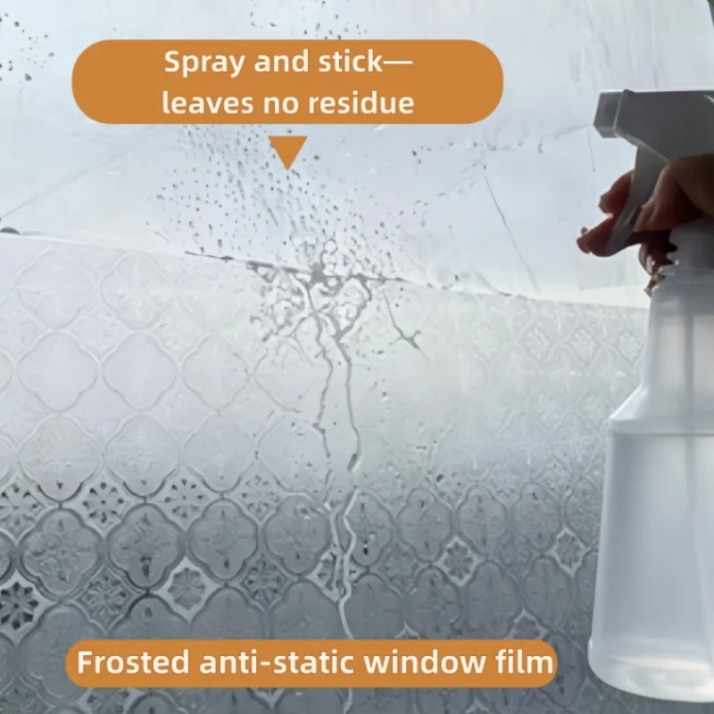 Heat Control Anti UV Privacy Window Film Static Cling Rainbow Glass Door Film 3D Vinyl Window Decal Stickers for Home Bathroom