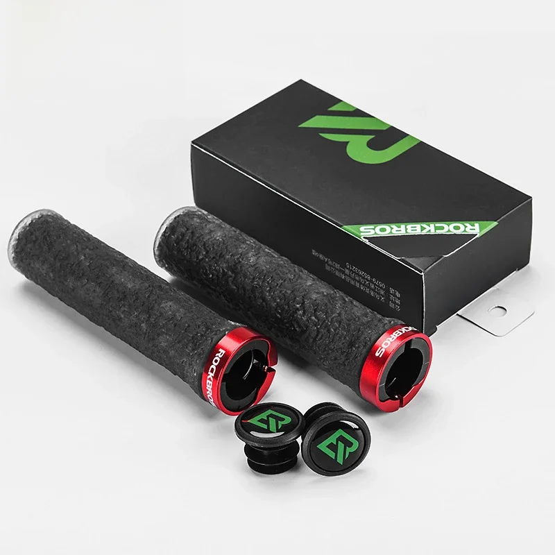 AliExpress ROCKBROS Bicycle Handlebar Grip MTB Grips Anti-Slip Shock Absorption Handle Cover Mountain Road Bike Grips Bicycle Accessories
