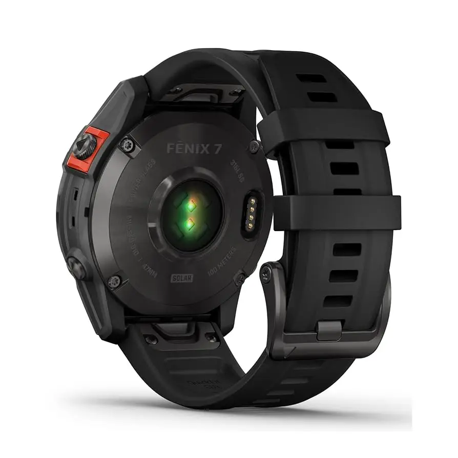 جهاز Garmin Fenix 7 Amoled Premium متعدد الرياضات مع شاشة تعمل بالطاقة الشمسية