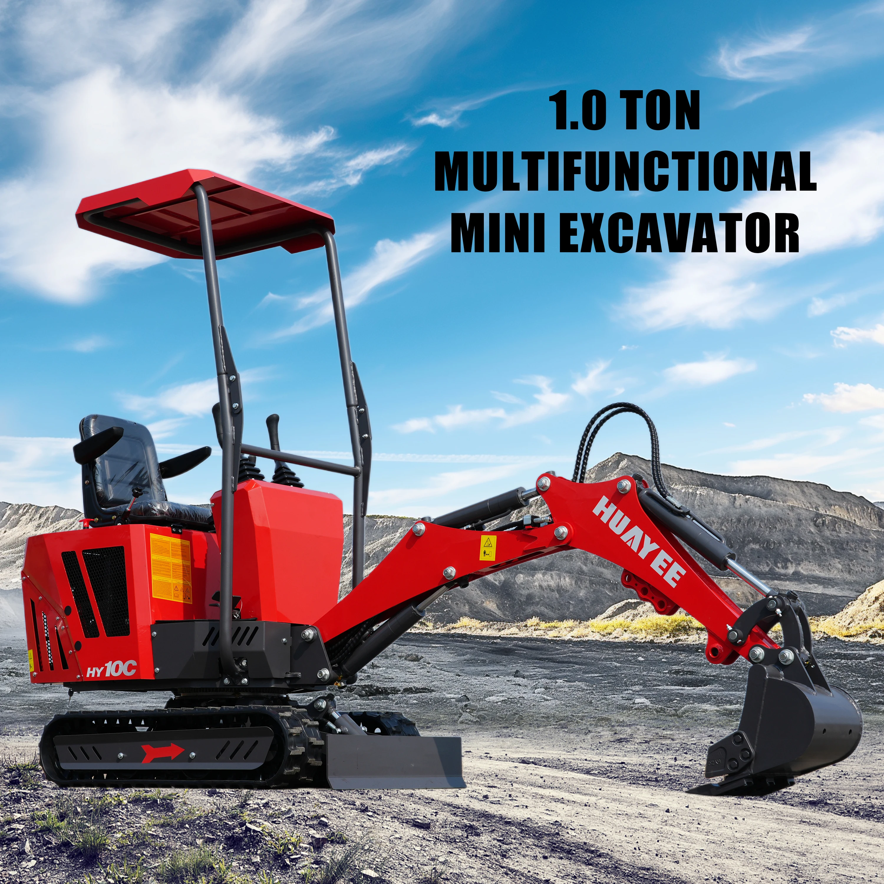 Pagamento completo, non un deposito Mini escavatore idraulico con struttura metallica durevole, bracci idraulici regolabili e protezioni di sicurezza