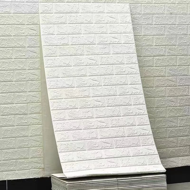 Paneles de pared de fondo 3D para decoración de dormitorio, sala de estar con patrón de ladrillo para papel tapiz, pegatinas impermeables para el